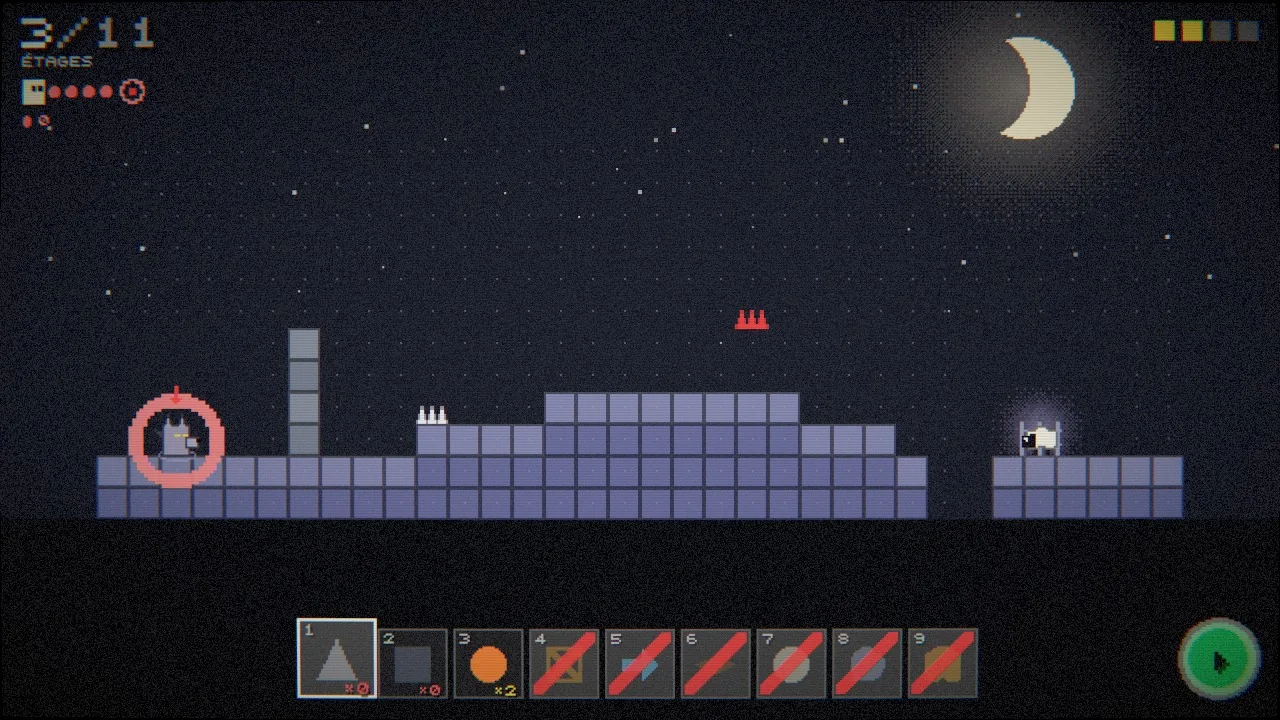 The bare terrain: each level is a small placement puzzle.